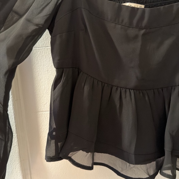 Abercrombie & Fitch Black Sheer Blouse - Picture 2 of 4